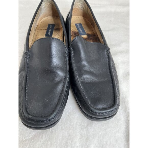 Dockers Mens Black Leather Loafers  size 10 - Picture 3 of 7